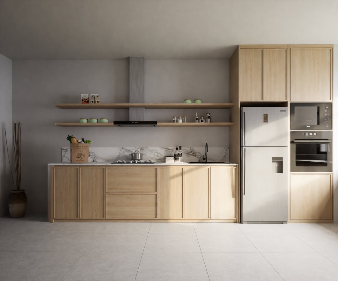 Japans minimalistisch keukenontwerp ontmoet Scandinavisch design. Japans minimalistisch keukenontwerp ontmoet Scandinavisch design.